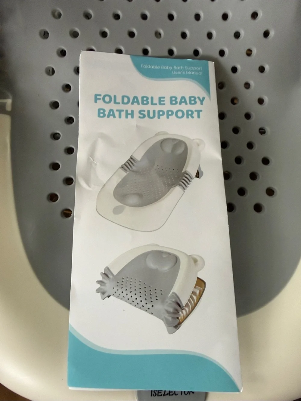 New in box Foldable Baby Bath Support with silicone
